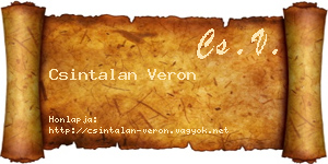 Csintalan Veron névjegykártya